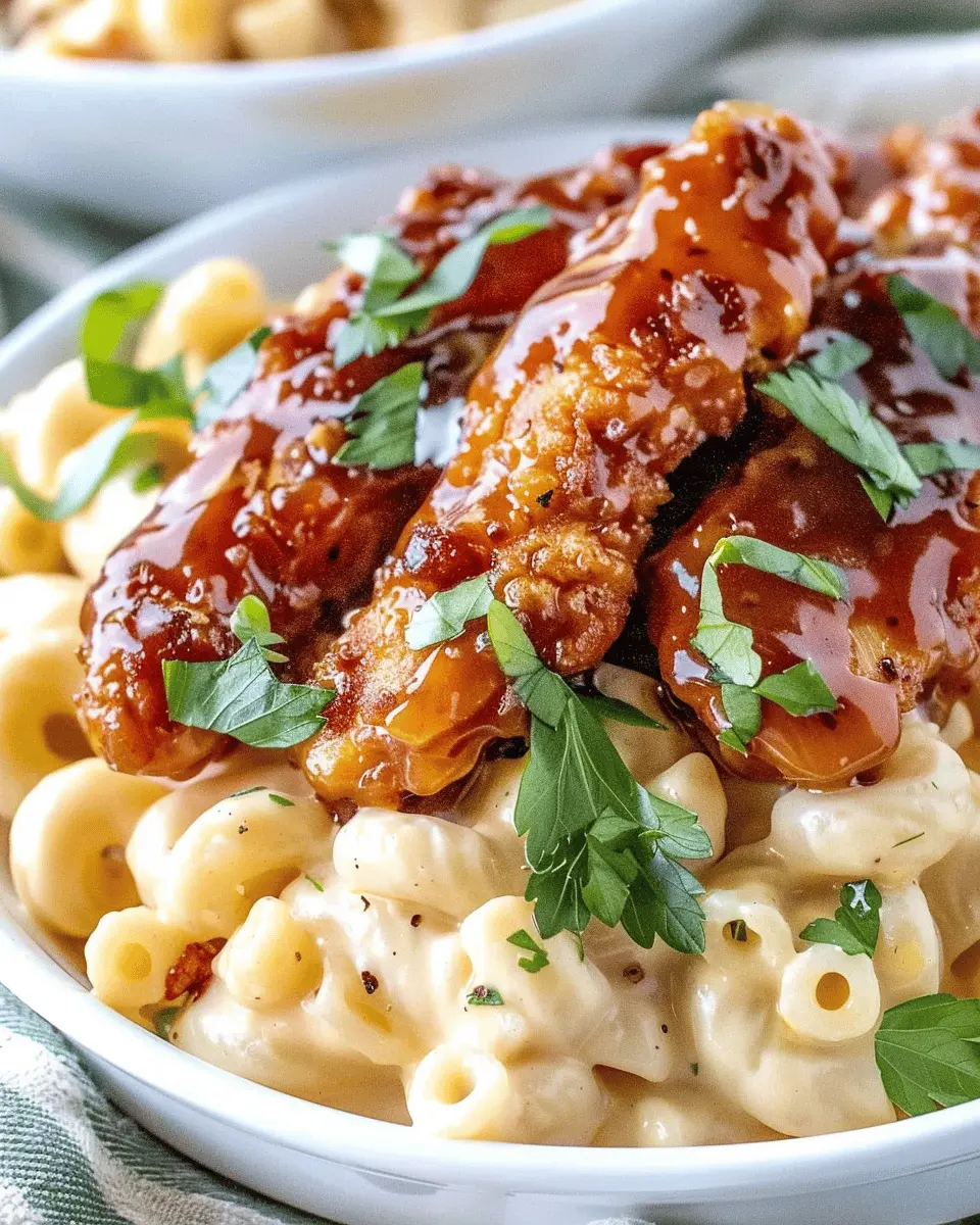 Copycat Applebee’s Honey Pepper Chicken Mac and Cheese Delight