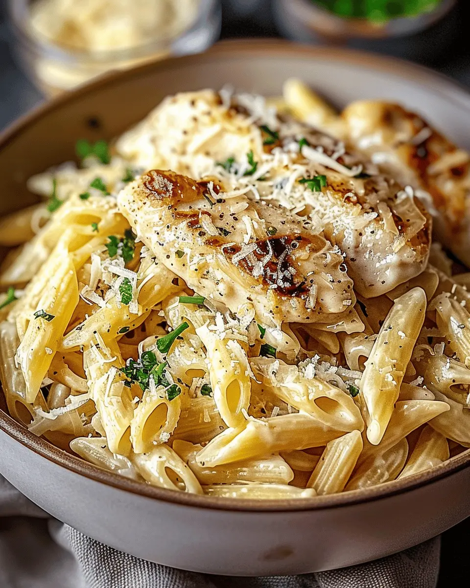 Garlic Parmesan Pasta with Turkey Bacon: The Best Comfort Dish