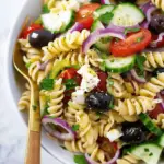 Greek Pasta Salad with Easy Greek Vinaigrette
