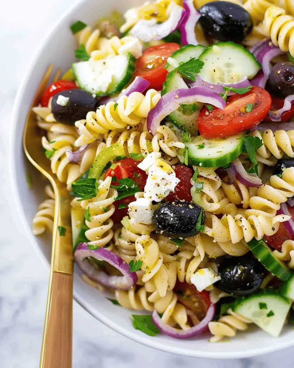 Greek Pasta Salad: A Delightful Recipe with Easy Greek Vinaigrette