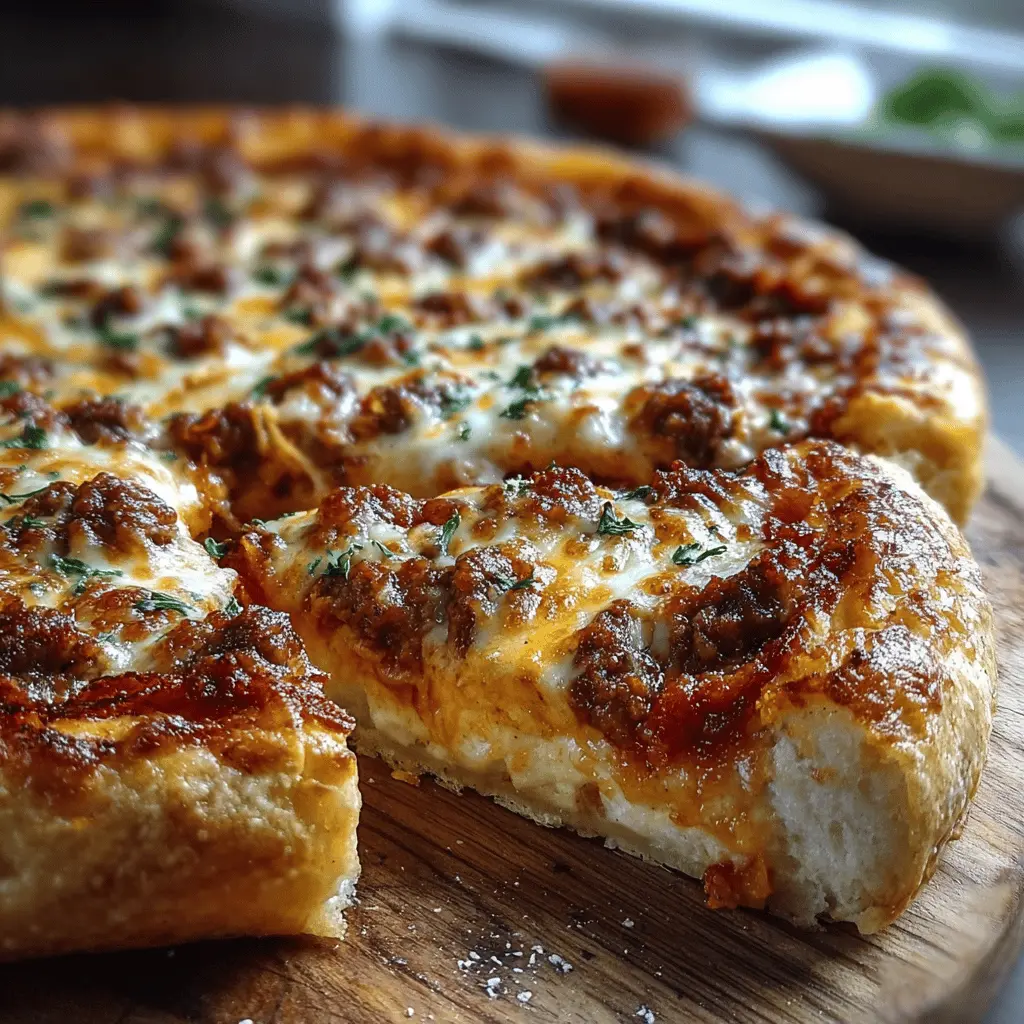 Hearty Pizza Pie: A Delicious Twist with Turkey Bacon and Chicken Ham