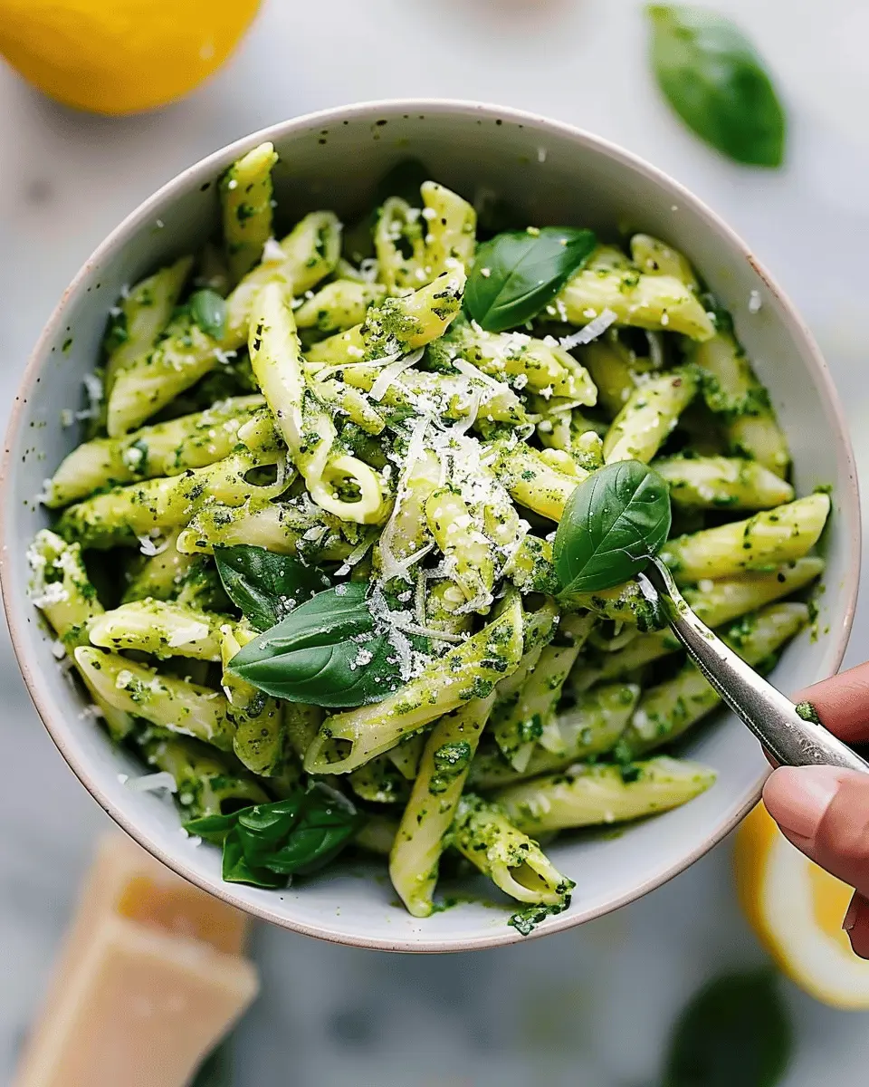 Pesto Pasta: Easy Recipe with Turkey Bacon and Fresh Ingredients