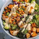 Vegan Mediterranean Roasted Veggie Bowl