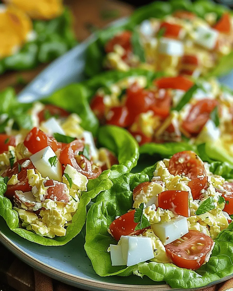 BLT Egg Salad Lettuce Wraps: Easy Turkey Bacon & Chicken Ham Delight