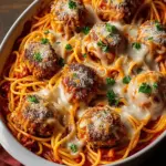Baked Spaghetti and Meatballs