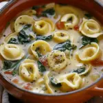 Creamy Tuscan Garlic Tortellini Soup