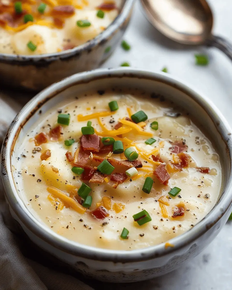 Easy Baked Potato Soup: Indulgent, Creamy Comfort with Turkey Bacon