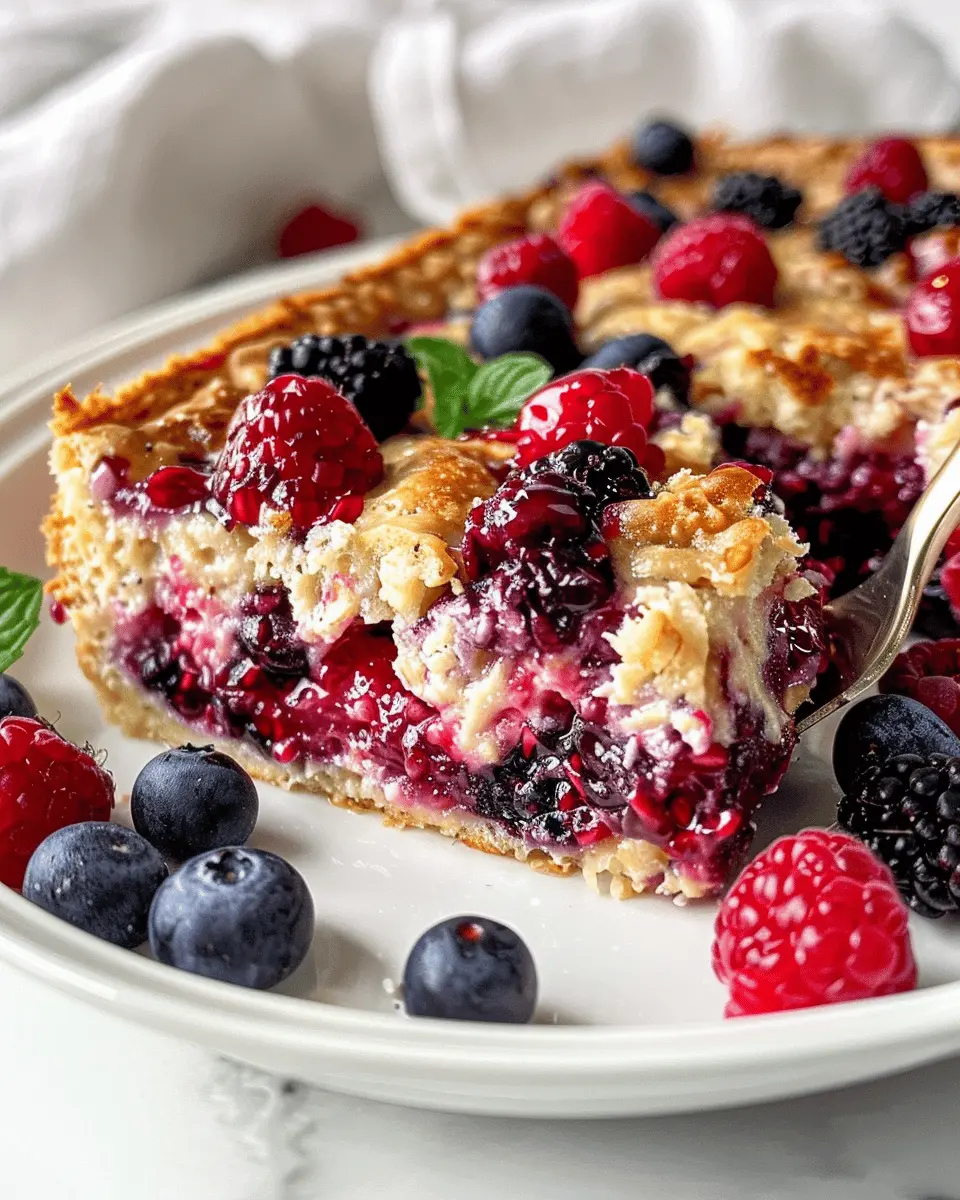 High Protein Triple Berry Bake: The Best Healthy Breakfast Recipe