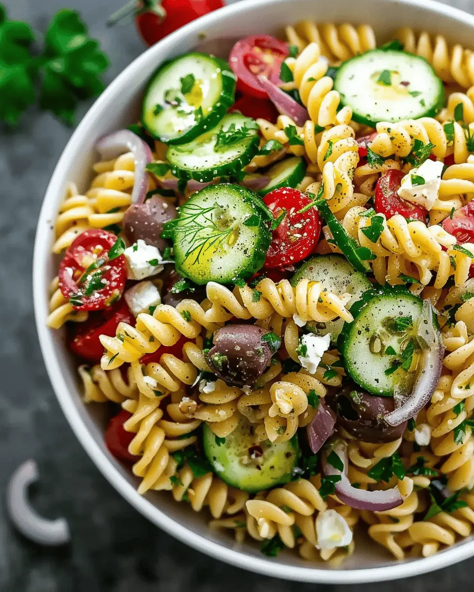 Mediterranean Pasta Salad: Easy Recipe with Turkey Bacon and Chicken Ham