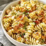 Popcorn Chicken Bacon Ranch Pasta Salad