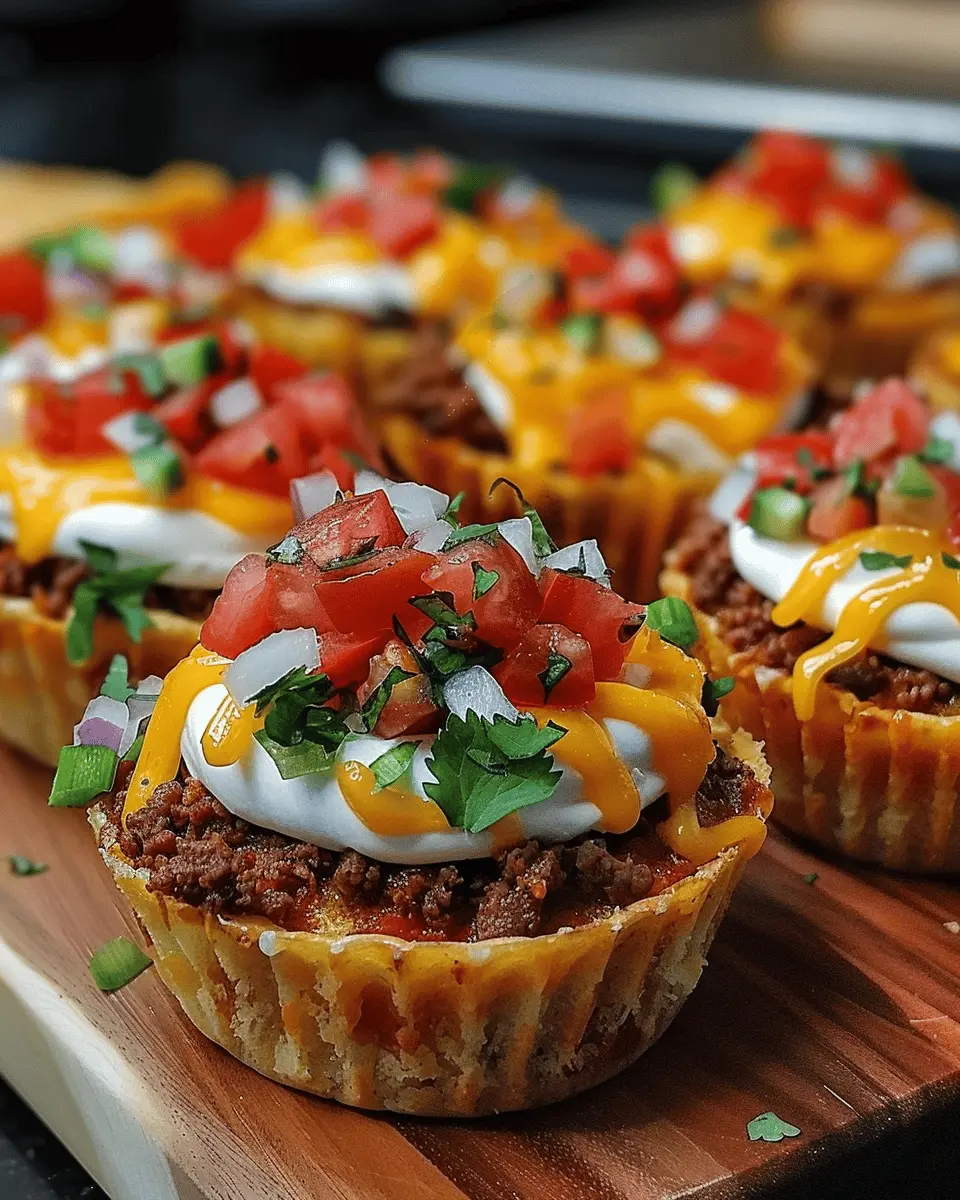 Taco Cupcakes Delight: Easy Turkey Bacon Appetizer Recipe