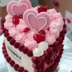 Easy Vintage Heart Cake