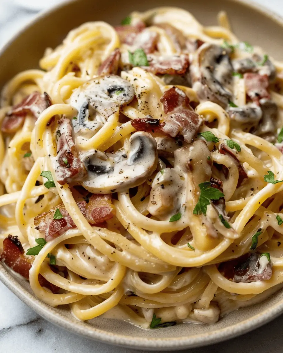 Creamy Turkey Bacon and Mushroom Pasta: A Deliciously Easy Dinner