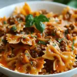 Bowtie Pasta with Ground Beef