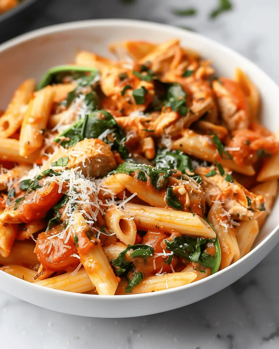 Tomato Spinach Chicken Pasta: Easy, Healthy Recipe for Dinner