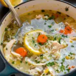 Lemon Chicken Soup with Rice
