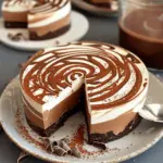 Mousse zébrée aux deux chocolats