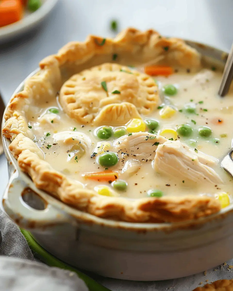 Chicken Pot Pie Soup: Easy Comfort Food with Turkey Bacon Delight