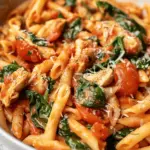 Tomato Spinach Chicken Pasta