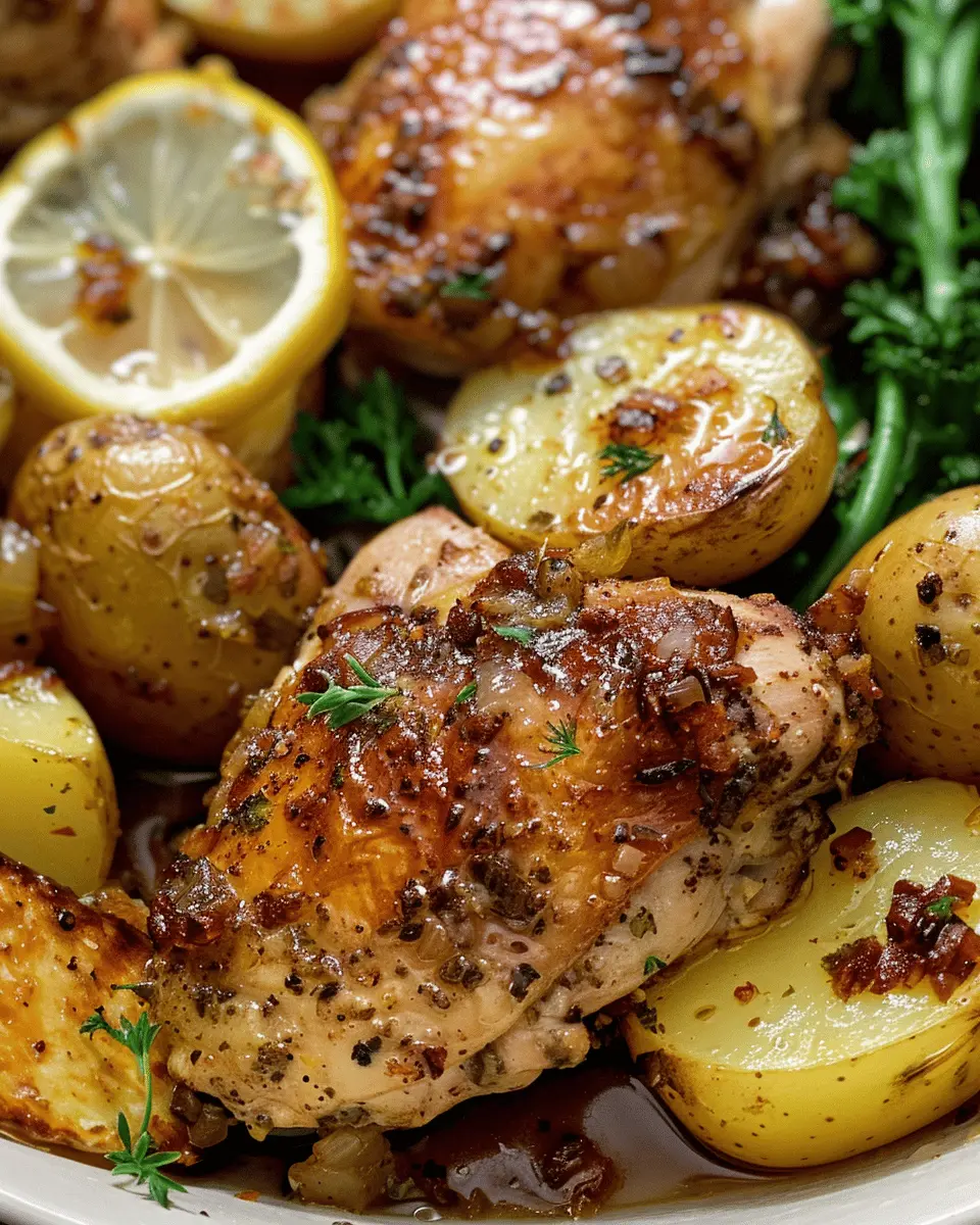Crockpot Lemon Chicken: Easy Recipe with Tender Potatoes 🍋