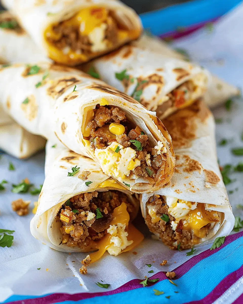 Make-Ahead Breakfast Burritos: Easy Turkey Bacon & Veggie Delight