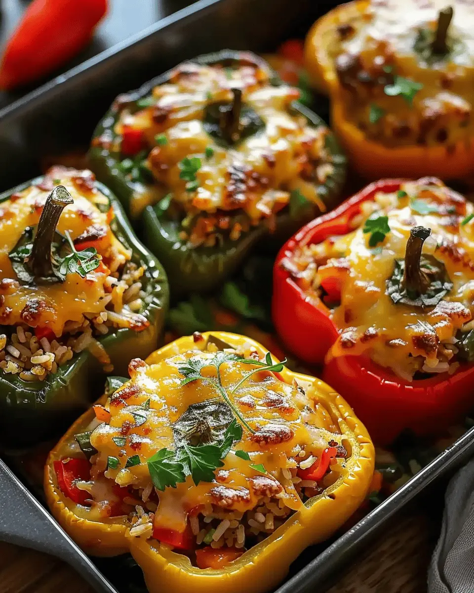 Easy Vegetarian Stuffed Bell Peppers with Rice: A Flavorful Delight