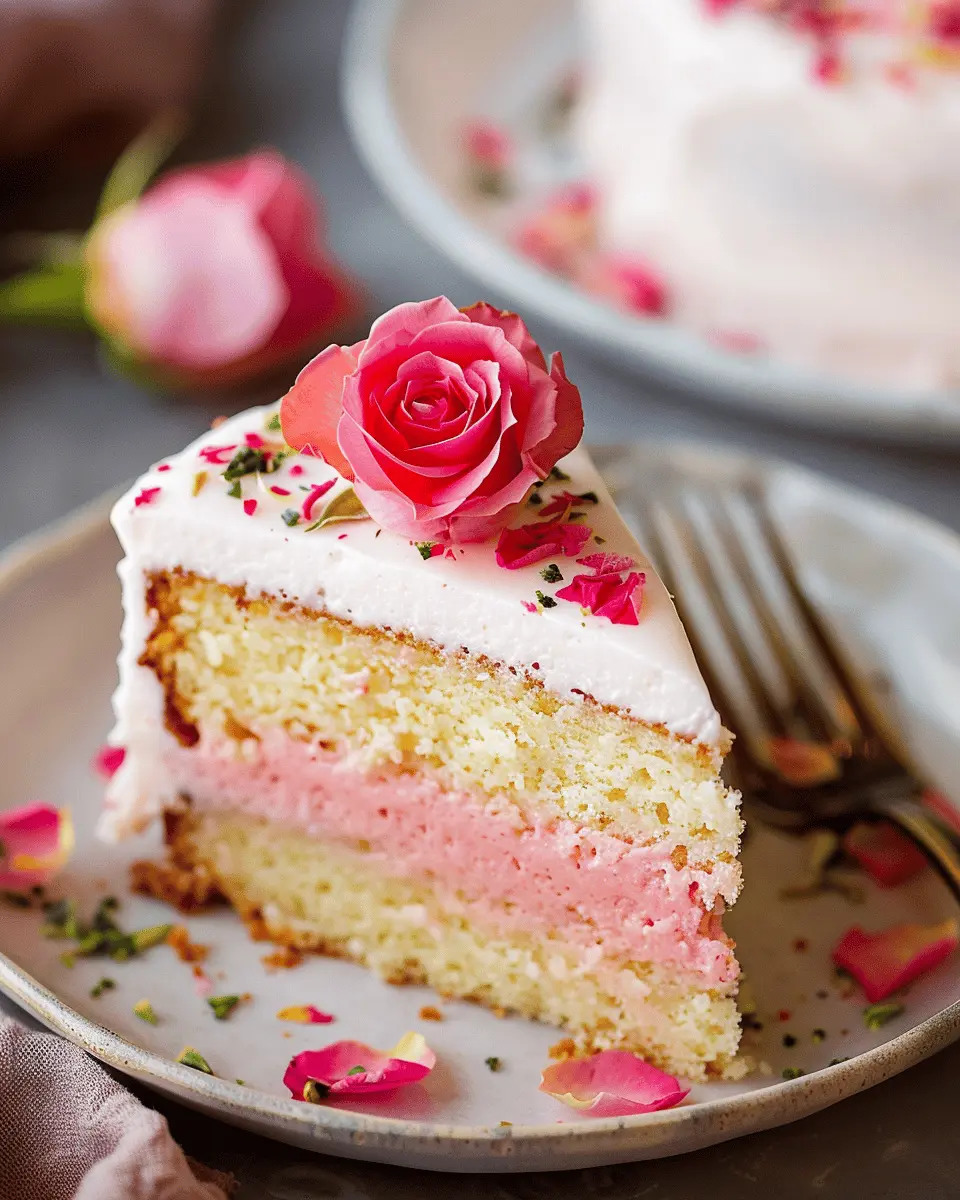 Delightful Rose-Infused Vanilla Sponge Cake: An Easy, Light Dessert