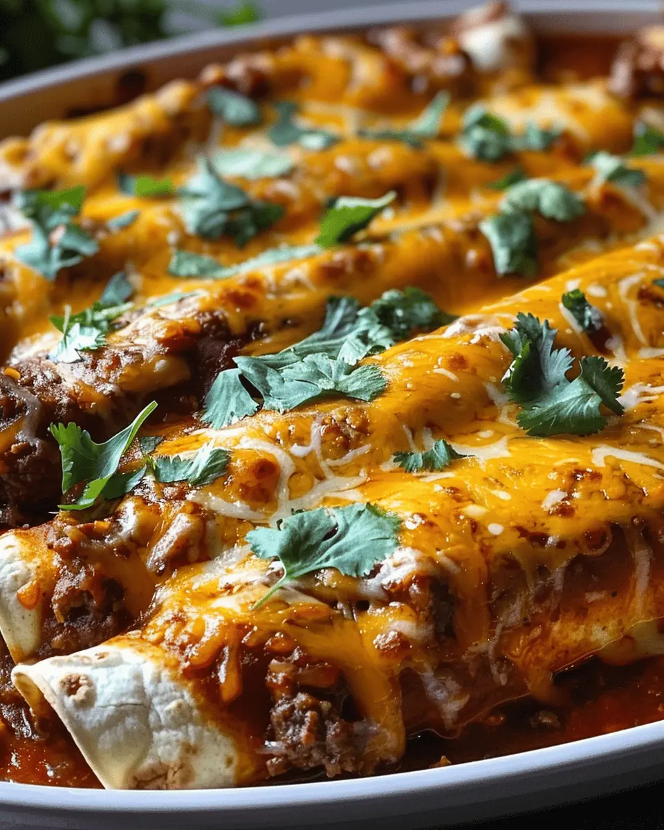 Classic Cheesy Beef Enchiladas: Easy Red Sauce Recipe Delight
