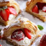 Strawberries and Cream Puff Pastries