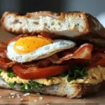 Der perfekte Bacon, Egg und Tomaten Sandwich