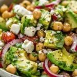 Chickpea Feta Avocado Salad