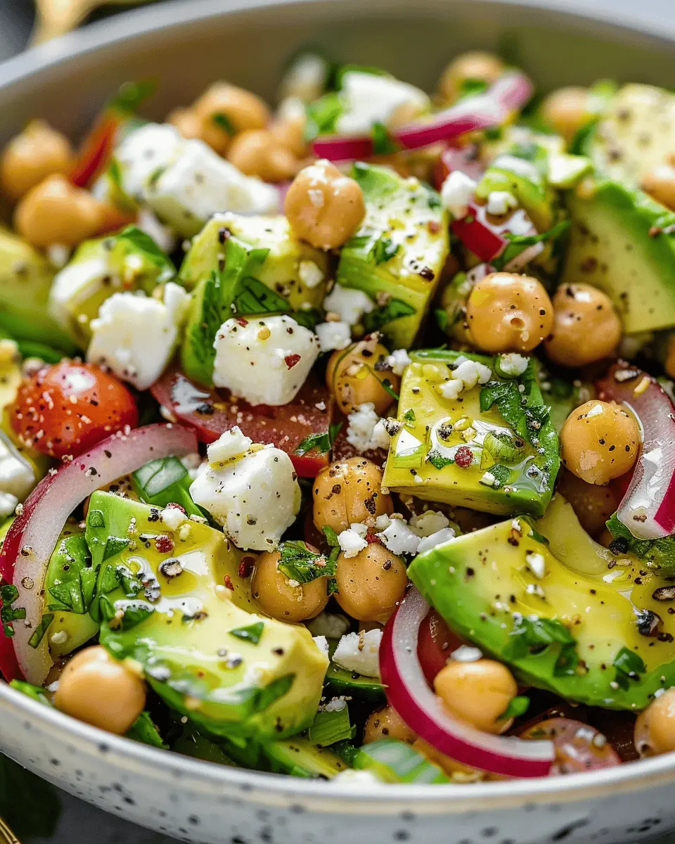 Chickpea Feta Avocado Salad: A Fresh and Easy Delight