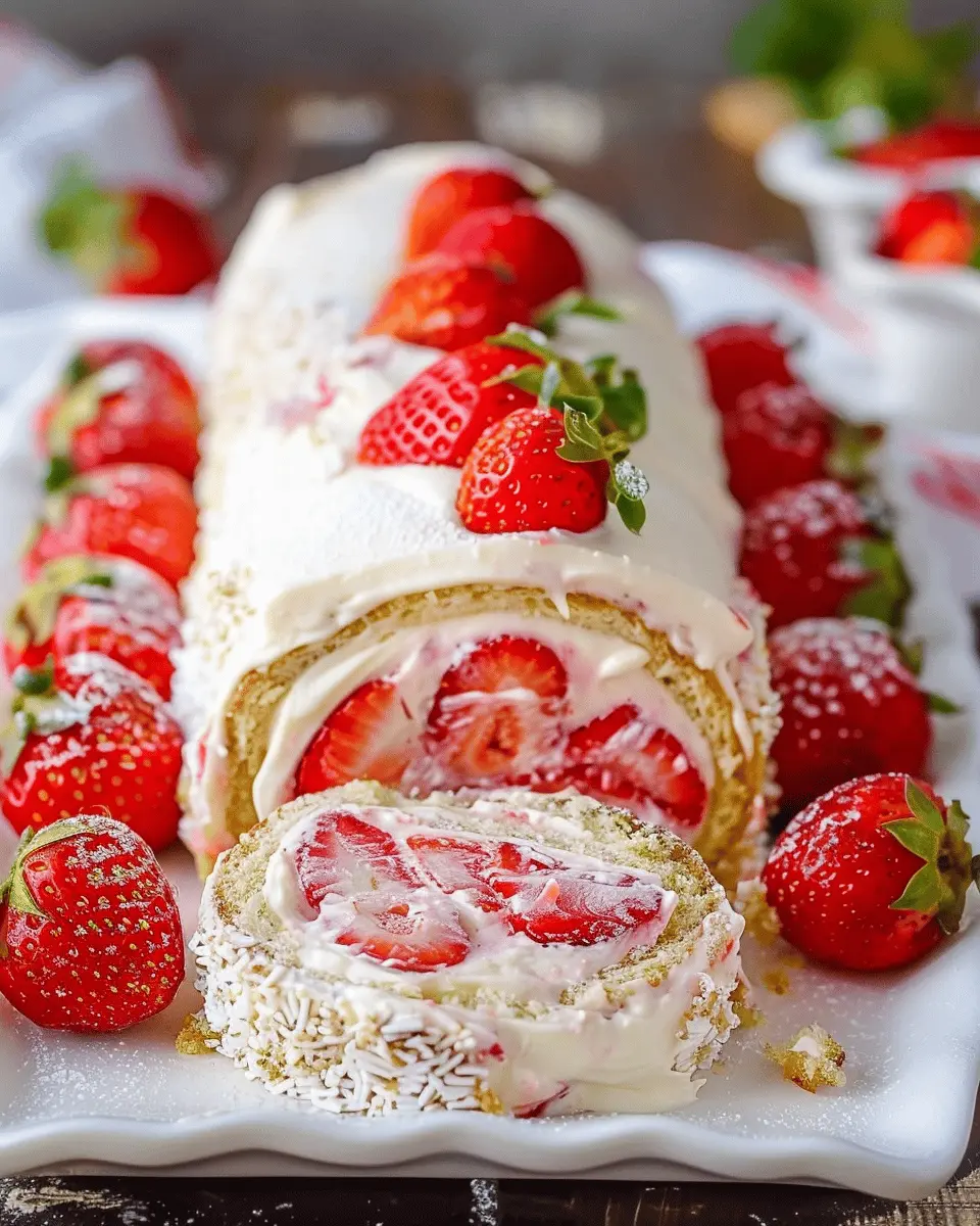 Sumptuous Strawberry Rolls: Indulgent Mascarpone Cream Delight