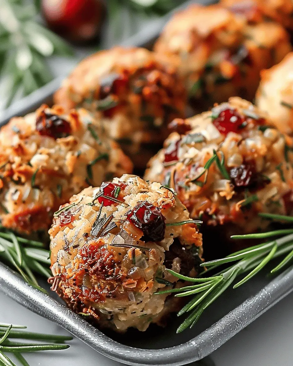 Cranberry & Turkey Stuffing Balls: The Best Cozy Comfort Food