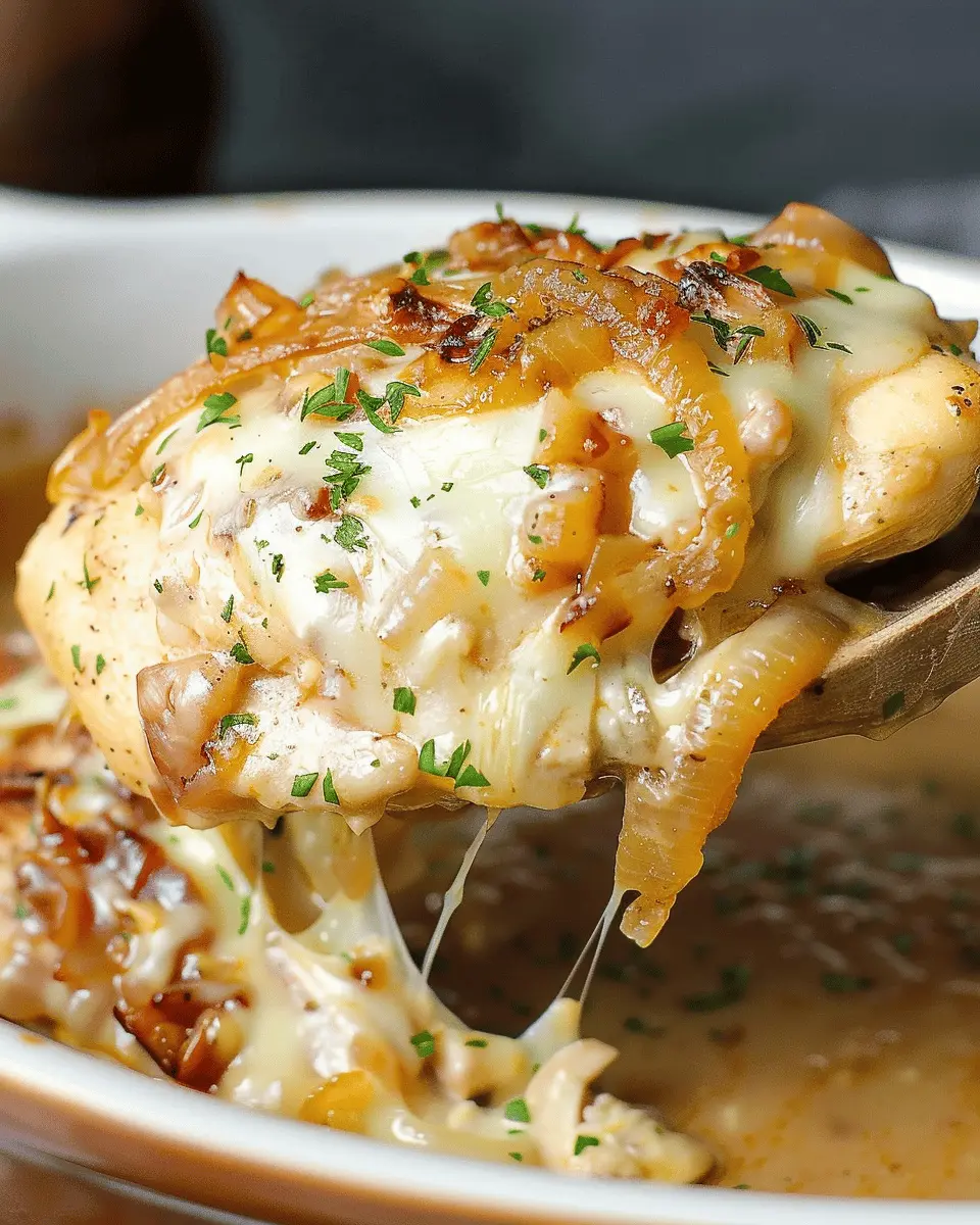 Crock Pot French Onion Chicken with Savory Turkey Bacon Delight