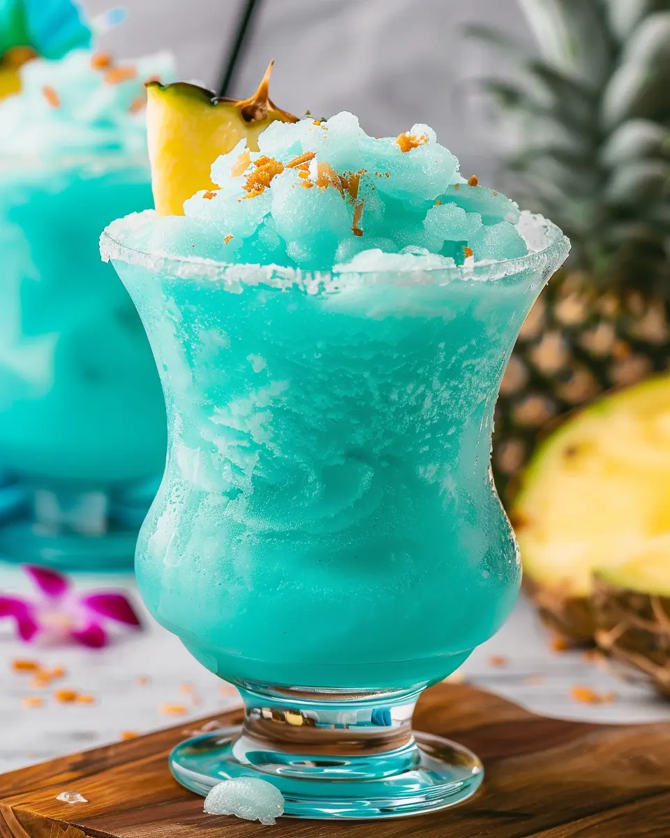 Ninja Slushi Easy Blue Hawaiian Cocktail Recipe for Fun Gatherings