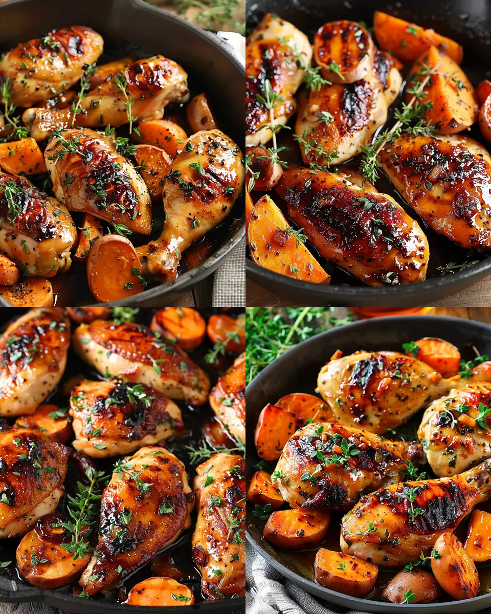 Maple Glazed Chicken: Easy Recipe with Sweet Potatoes Delight