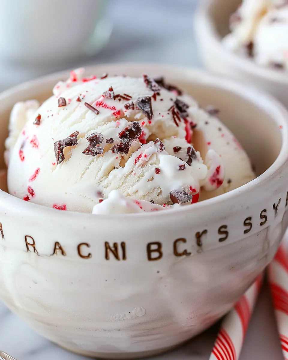 Easy Ninja Creami Peppermint Bark Ice Cream for Holiday Indulgence