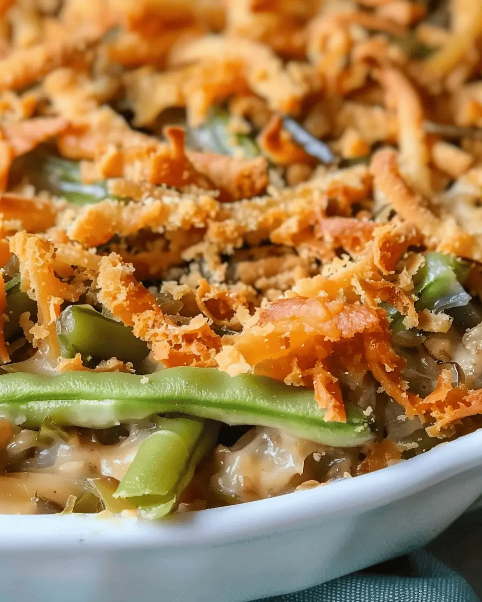 Green Bean Casserole with Campbell’s Soup: Easy Turkey Bacon Twist