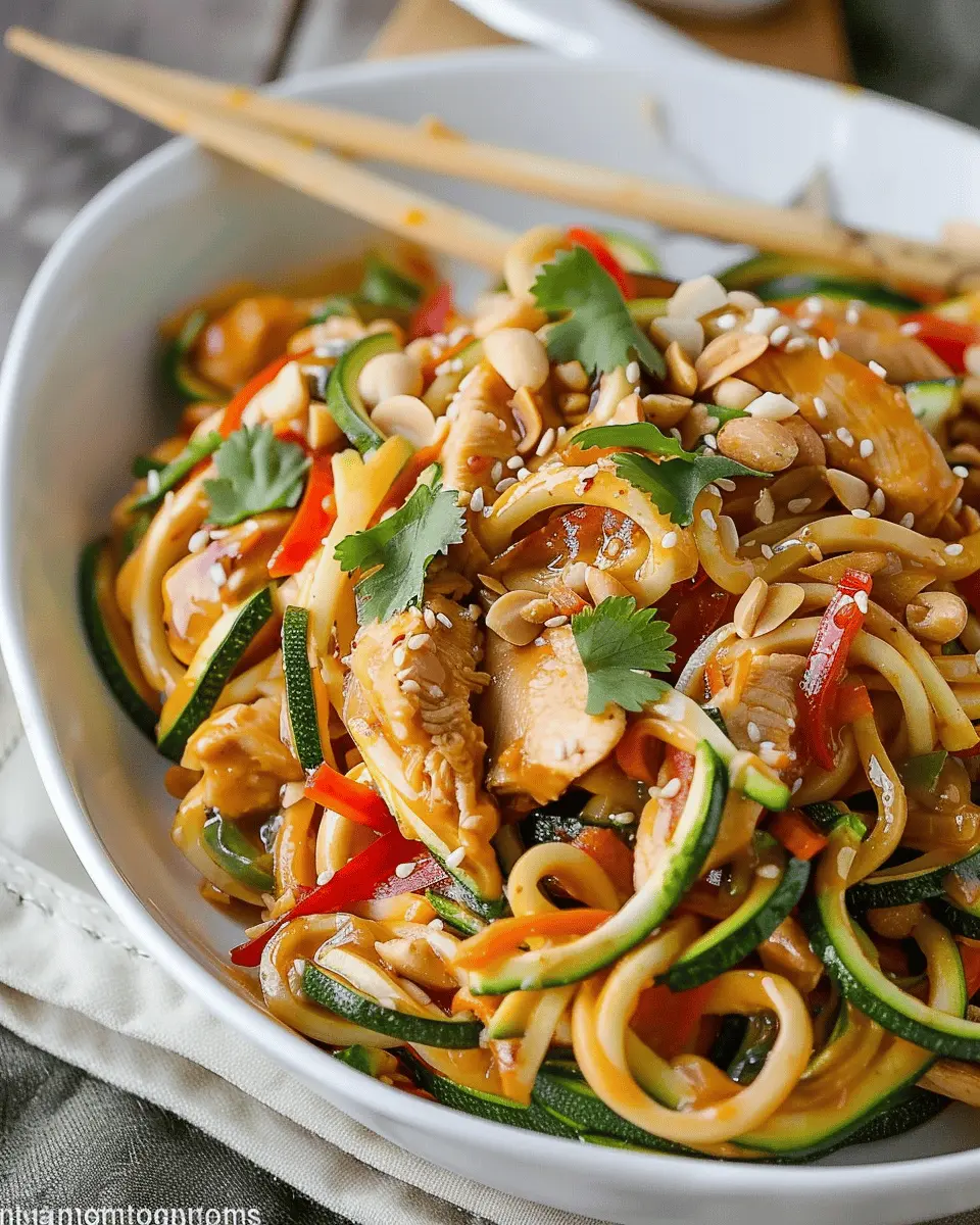 Peanut Chicken Zucchini Noodles: Easy, Healthy Twist for Dinner