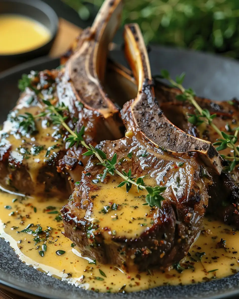 Lamb Chops with Mustard Thyme Sauce: A Juicy Homemade Delight