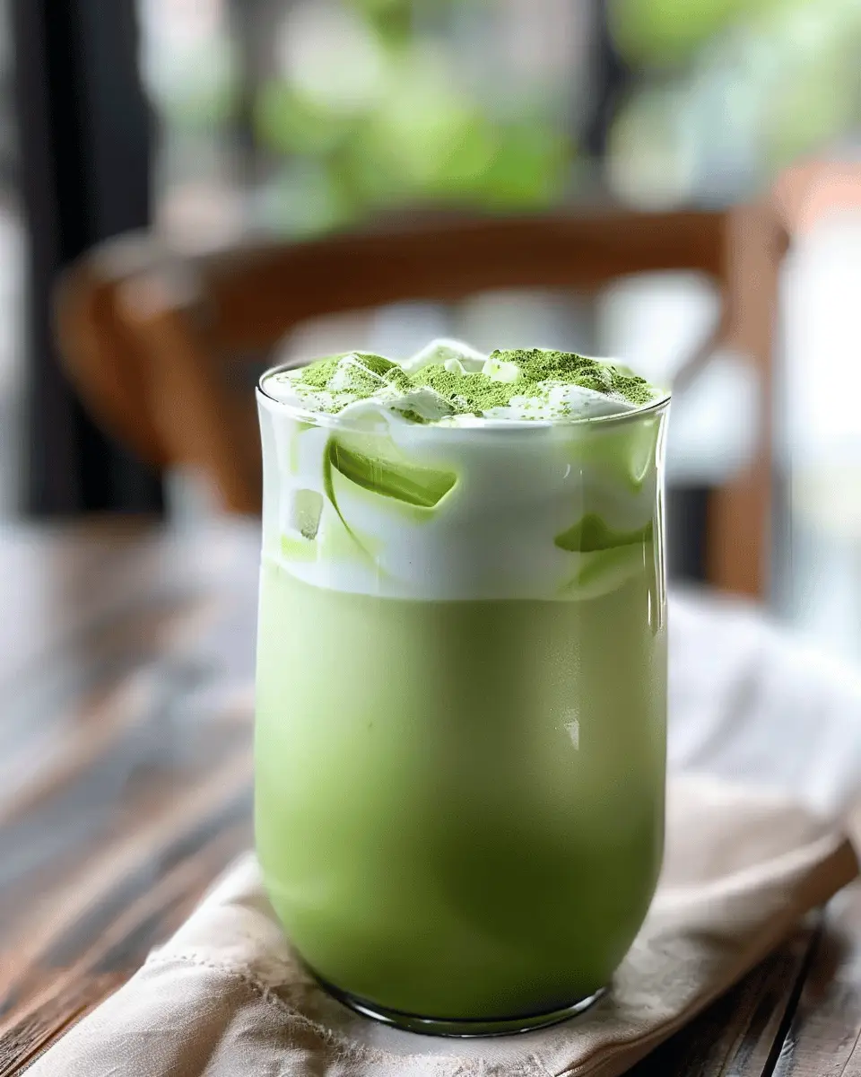 Iced Matcha Latte with Coconut Milk