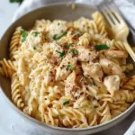 Crockpot Garlic Parmesan Chicken Pasta