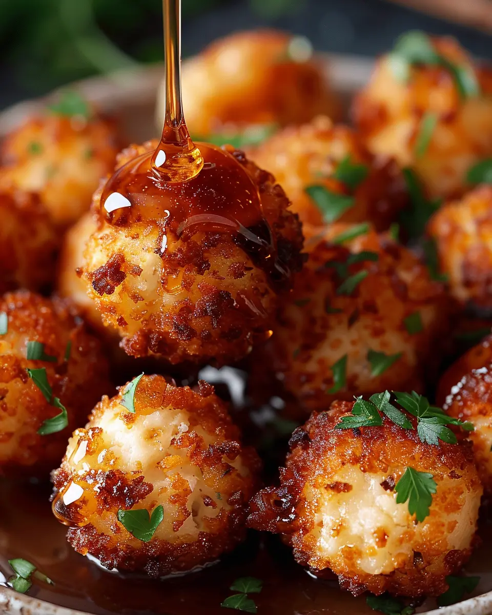 Fried Goat Cheese Balls: Indulgent Treat with Spicy Honey dip
