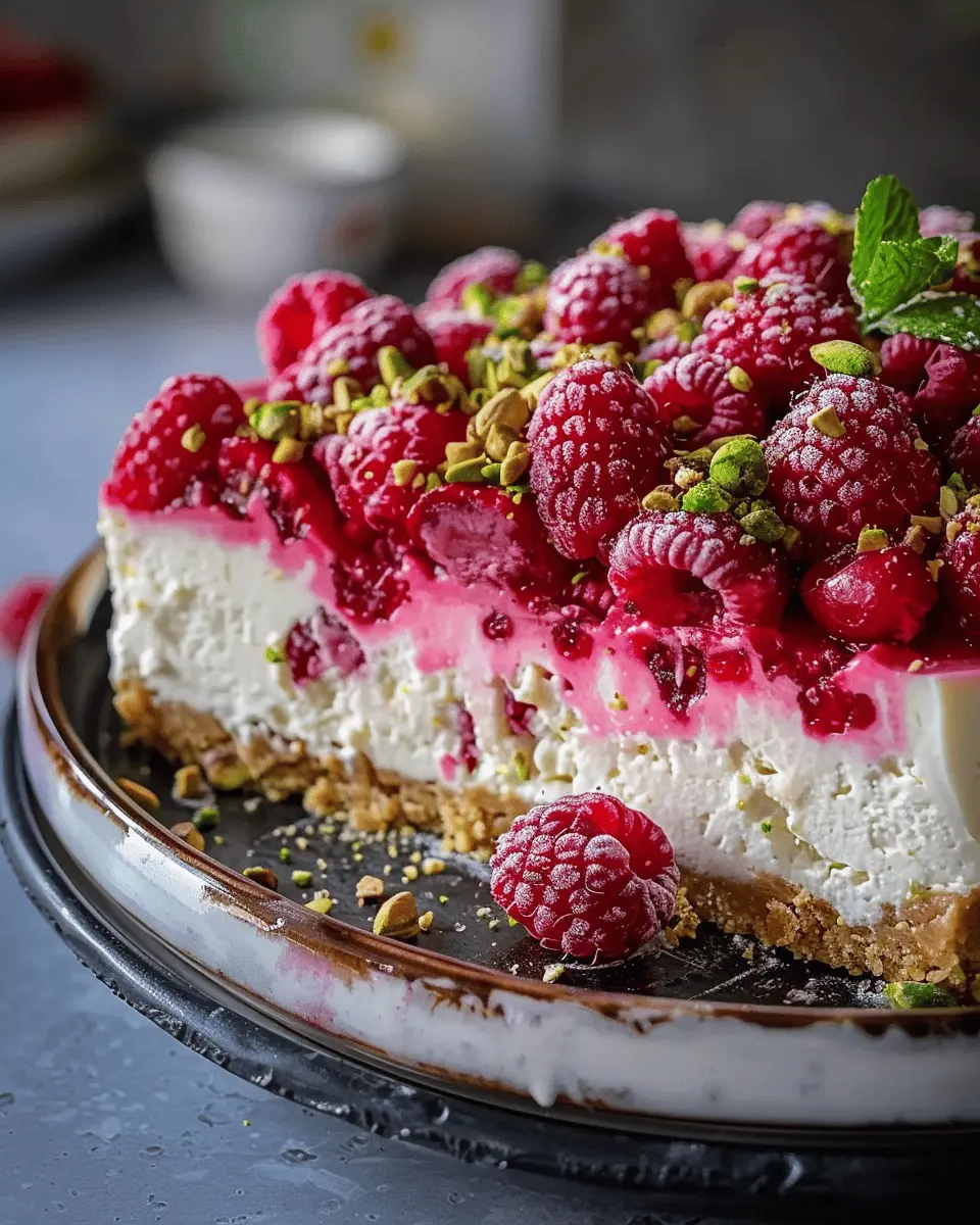 Raspberry Pistachio Cheesecake Delight: An Indulgent Homemade Treat