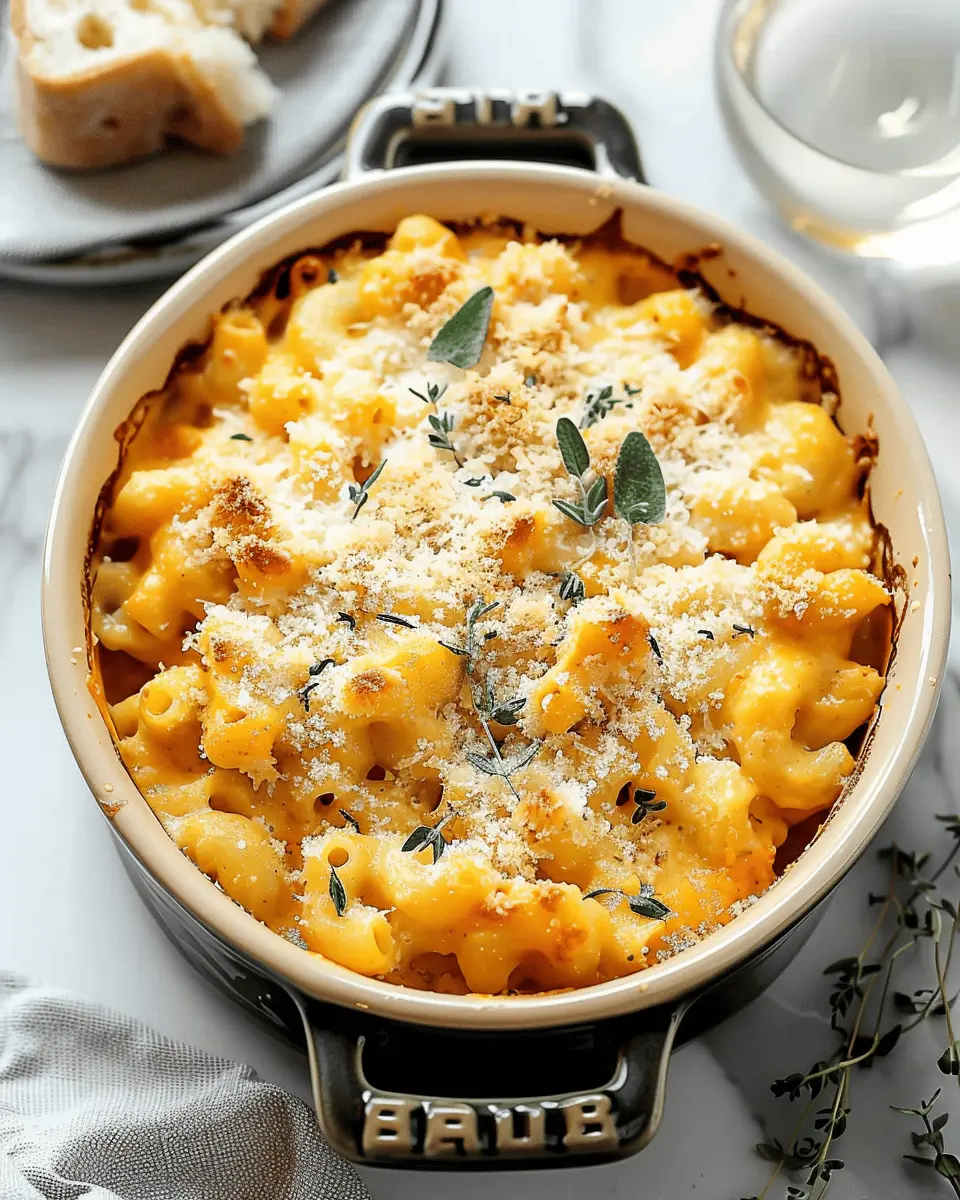 Creamy Butternut Squash Mac and Cheese with Savory Turkey Bacon