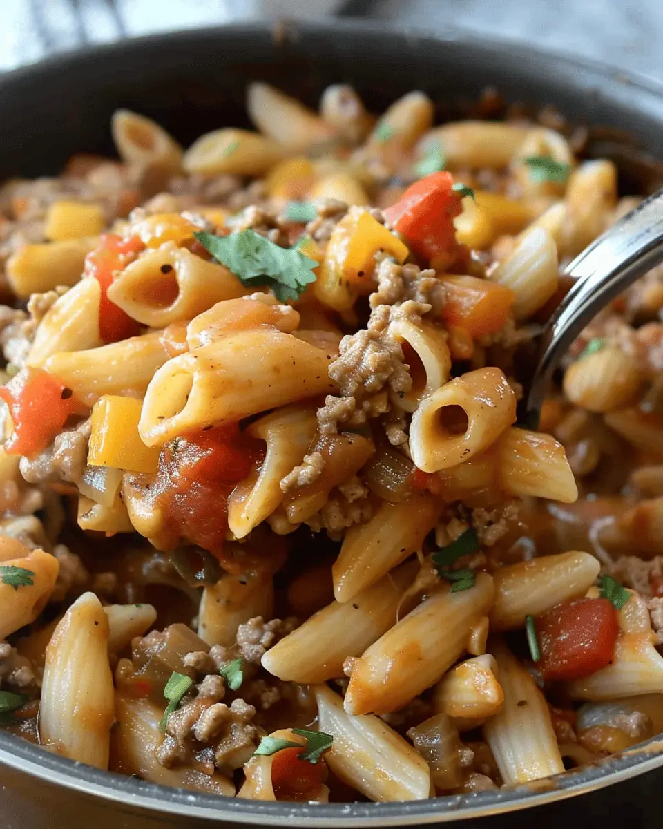 Taco Pasta Recipe: Easy One Pot High Protein with Turkey Bacon