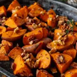 Walnut Maple Roasted Sweet Potatoes Recipe