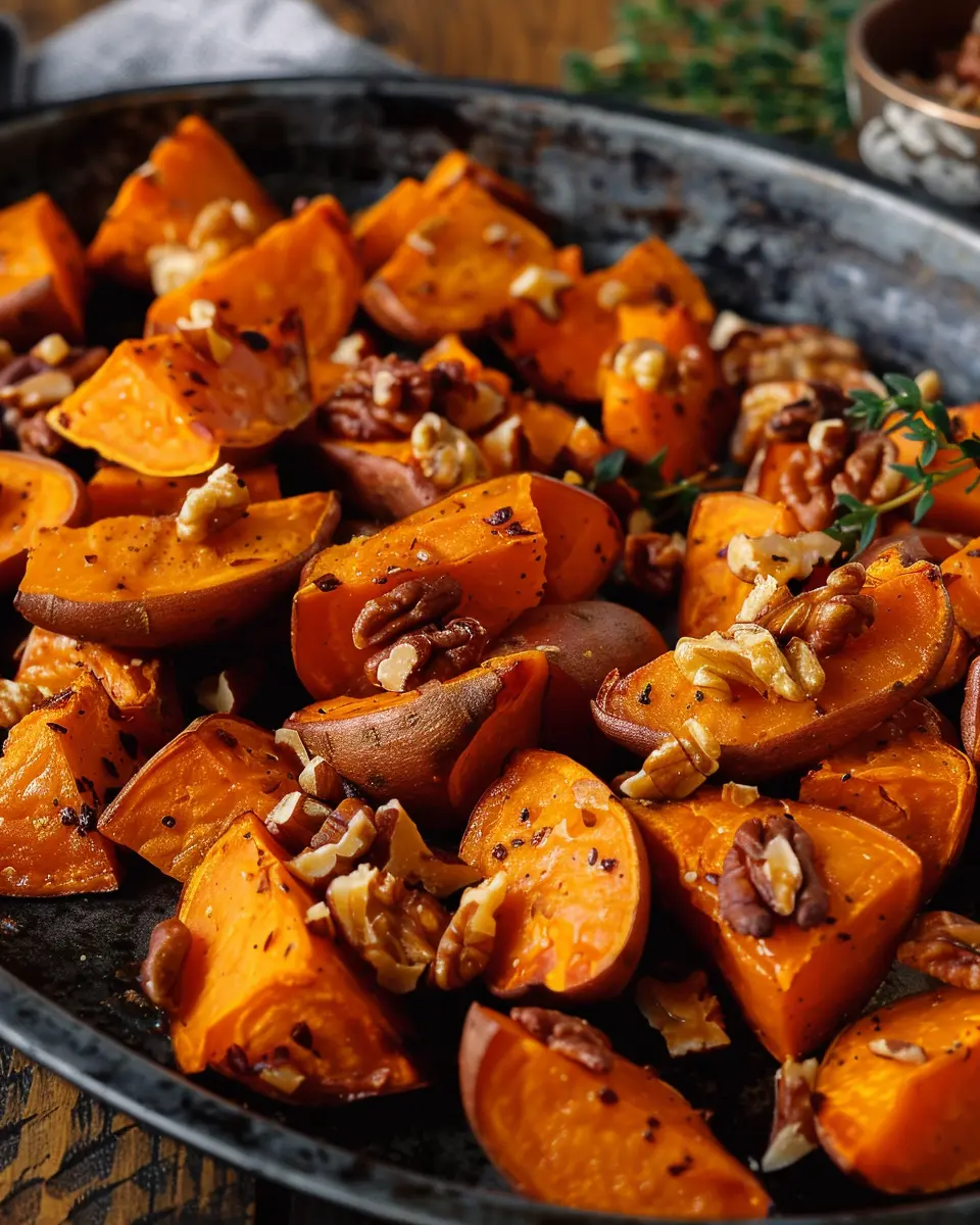 Walnut Maple Roasted Sweet Potatoes Recipe for Cozy Comfort