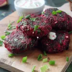 Beetroot and Mozzarella Patties